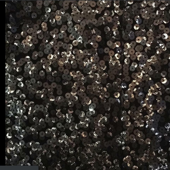 NWT $429 ALBERTO‎ MAKALI Black Silver Sequin Dress [SZ 4 ] - Picture 3 of 3